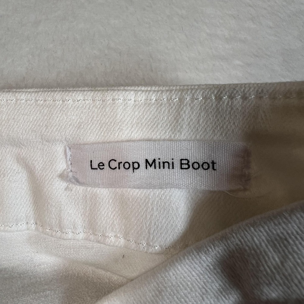 FRAME Le Crop Mini Boot Jeans Womens 26 White Mid Rise Stretch Crop Denim 26x26 - Picture 4 of 11
